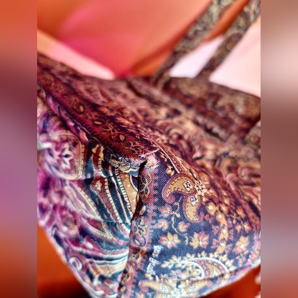 Vera Bradley Tote Medium Mocha Fall Print 1996 - Picture 9 of 11